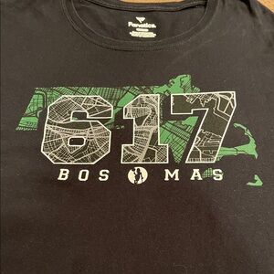Fanatics Black and Green Boston Graphic Tee